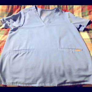 Figs Casma Scrub Top, Ciel Blue, Large
